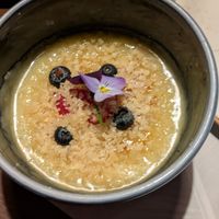 Vegan creme brulé at Gaea in Rhodes