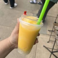 Mango Smoothie with Lychee Jelly at Latea Bubble Tea Lounge in Champaign