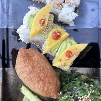 Veggie Roll, Montavilla Roll, Inari, Seaweed Salad  at Ricky's Sushi in Portland