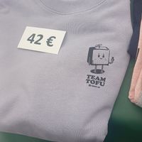 team tofu hoodie 42€ at Vegane Gesellschaft Österreich in Vienna