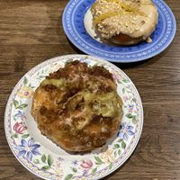Carrot cake and vanilla hazelnut donuts  at Round Kamppi Café in Helsinki