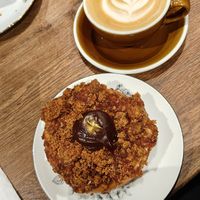 Father's day special and a cappuccino at Round Kamppi Café in Helsinki