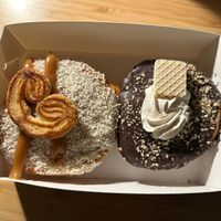 Maple palmier and chocolate hazelnutt  at Round Kamppi Café in Helsinki