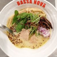 Vegan green curry ramen at Bassanova Kyoto in Kyoto