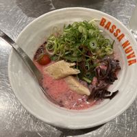 Beetroot ramen  at Bassanova Kyoto in Kyoto