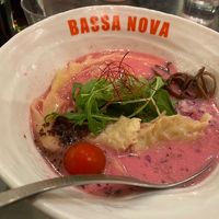 Beet ramen  at Bassanova Kyoto in Kyoto