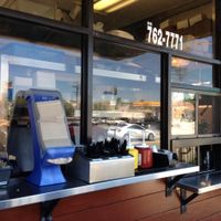 condiments area at Hugo's Tacos in Studio City