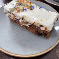 Vegan carrot cakee  at Larder Café in Fort William
