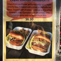 Vegan crispy chicken sandwich at Hugo's Tacos - Atwater Village in Los Angeles