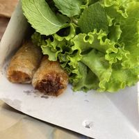 Vegan spring rolls with fresh salad and mint   at MamaBoon in Antibes