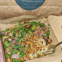 Vegan Peanut Udon Noodels, sehr lecker und heiss geliefert 👍 at taste&soul  in Malsch