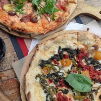 Friarelli and four seasons at Pizza by Vinnie - The Oil Basin Brewhouse in Worcester