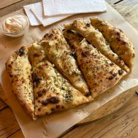 Garlic and Rosemary focaccia  at Pizza by Vinnie - The Oil Basin Brewhouse in Worcester