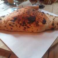 Pesto Calzóne 7/10 good but not enough filling at Pizza by Vinnie - The Oil Basin Brewhouse in Worcester