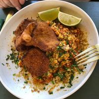 Orzo and pleurotus mushrooms   at Dona Sardinha in Luso