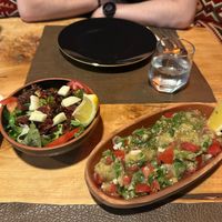 Apple/sundried tomato salad (left)
Eggplant salad (right) at Retro Cappadocia  in Nevsehir
