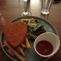 Vegan schnitzel at Cricketer's Arms Hotel in Cooks Hill