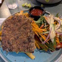 Vegan schnitzel at Cricketer's Arms Hotel in Cooks Hill
