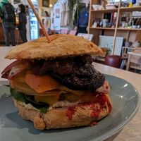 Roasted veggie sandwich at Article Café in Whanganui