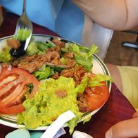 small sweet onion teriyaki salad (big portion) at Green Lotus Cafe in Hyannis