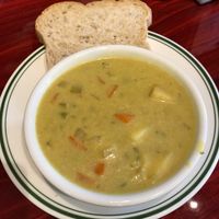 Big bowl of mulligatawny soup  at Green Lotus Cafe in Hyannis