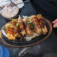 Teriyaki Tofu....sweet and delicious at Koriander in Corvallis