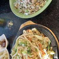 Tofu Udon and pineapple fried ricee  at Koriander in Corvallis
