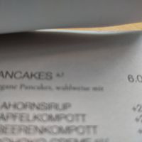 Pancakes Menü at Helga in Konstanz