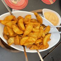 Spicy Patatas bravas   at Mar del Bies in Menorca