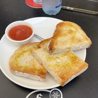 Simple but tasty tomatoes on toast   at Mar del Bies in Menorca