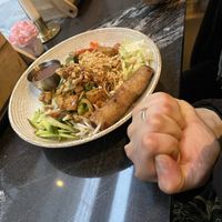 Rice noodle wok with tofu  at Lilla Hanoi in Gothenburg