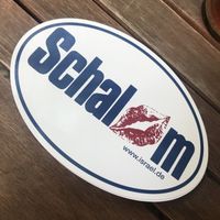 Free Israeli stickers!  at Feinberg's in Berlin