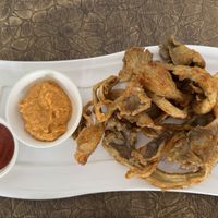 Crispy Oyster mushrooms  #Veganuary at Kyampa - The White Lotus Cafe in Lalitpur