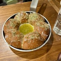 Pull apart garlic bread with vegan cheese  at Coach and Horses in Salisbury