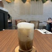 Ice latte with almond milkk  at SAVOR in Kuala Lumpur