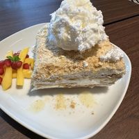 Best dessert ever! Must try! I forgot the name but it’s vegan mango ice cream, pie with peaches. It’s not too sweet and reminds me of Korea dessert. We were very impressed👏 at SAVOR in Kuala Lumpur