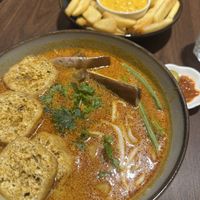 Came back again  & this curry mee was very good! Love the steak fries too!!   at SAVOR in Kuala Lumpur
