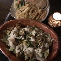Caesar salad and mushroom pie   at The Gardener's Arms in Oxford