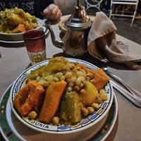 Vegetable couscous at Al Mounia in Casablanca