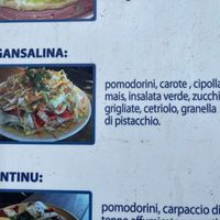 VeganSalina version of the local specialty Pane Cunzato. at Da Alfredo in Salina