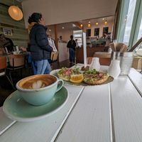 Inside at Little Curious Bagels in Whanganui