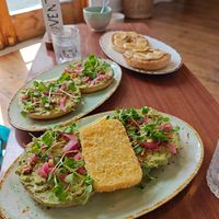 The great Gatsby bagel with hash browns at Little Curious Bagels in Whanganui