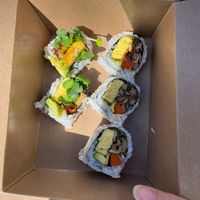 breakfast roll from Vegan Mirai (so yum!!)  at Little Italy Mercato in San Diego