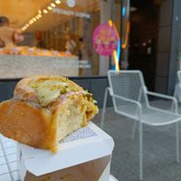 Inside of a roll at Cinnamood  in Luxembourg City