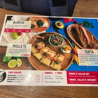 Menu  at Taquito in Tokyo