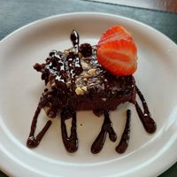 Vegan brownie at Mahatma Gourmet in Curitiba