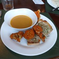 Soup and tofu at Mahatma Gourmet in Curitiba