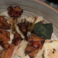 Pumpkin ravioli  at Vegitalian in Amsterdam