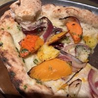 Only vegan pizza- yummm  at Vegitalian in Amsterdam
