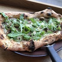 Truffled mushroom pizzetta  at Vegitalian in Amsterdam